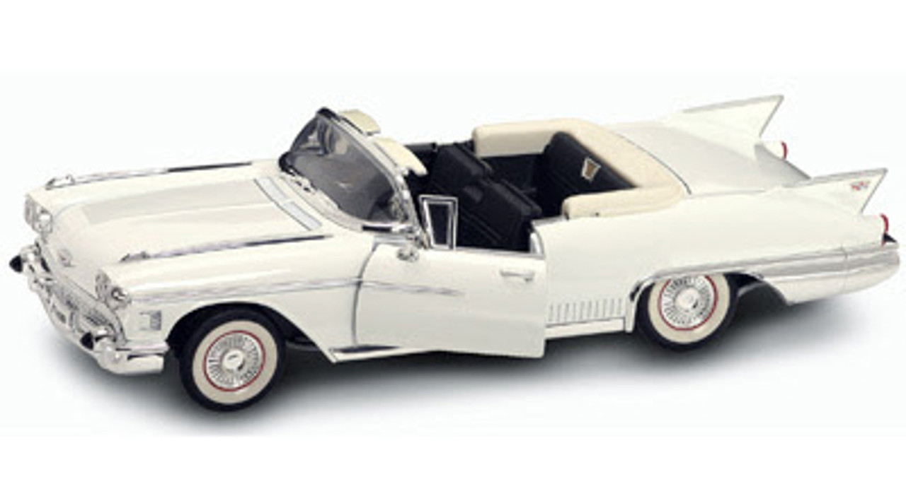 1/18 Road Signature 1958 Cadillac Eldorado Biarritz Convertible (White) Diecast Car Model