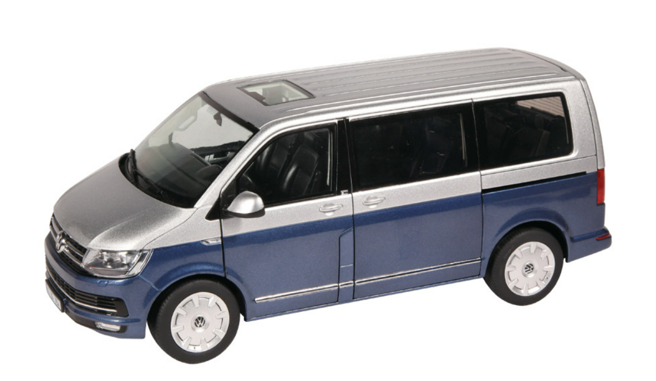 1/18 NZG Volkswagen VW T6 Multivan (Blue & Silver) Diecast Car Model