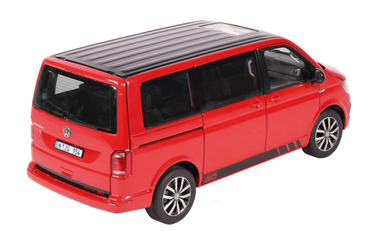 1/18 NZG Volkswagen VW T6 Multivan Edition 30 (Red) Diecast Car Model