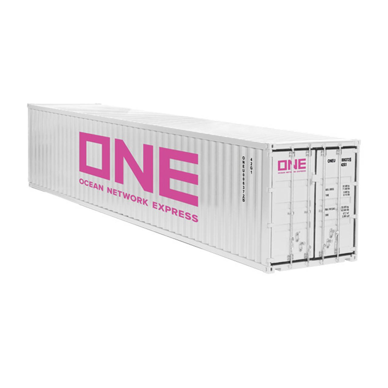 1/18 NZG Trailer EU & 40 Ft Container "ONE" White Diecast Model