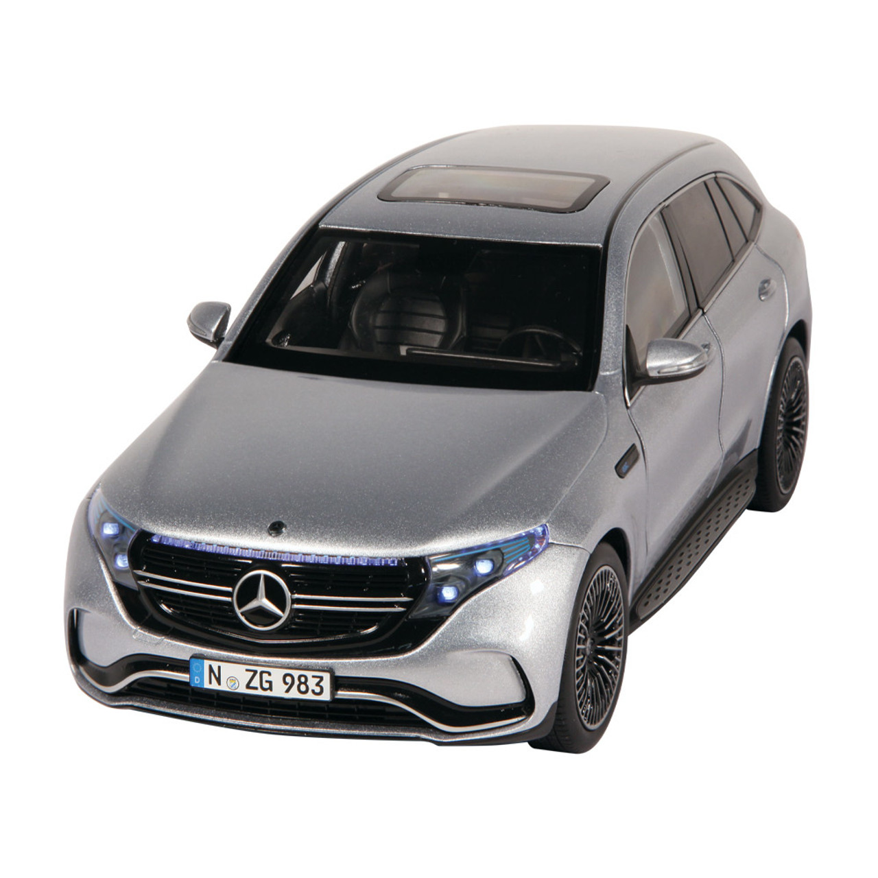 1/18 NZG Mercedes-Benz Mercedes MB EQC (Silver) with Lights Diecast Car Model