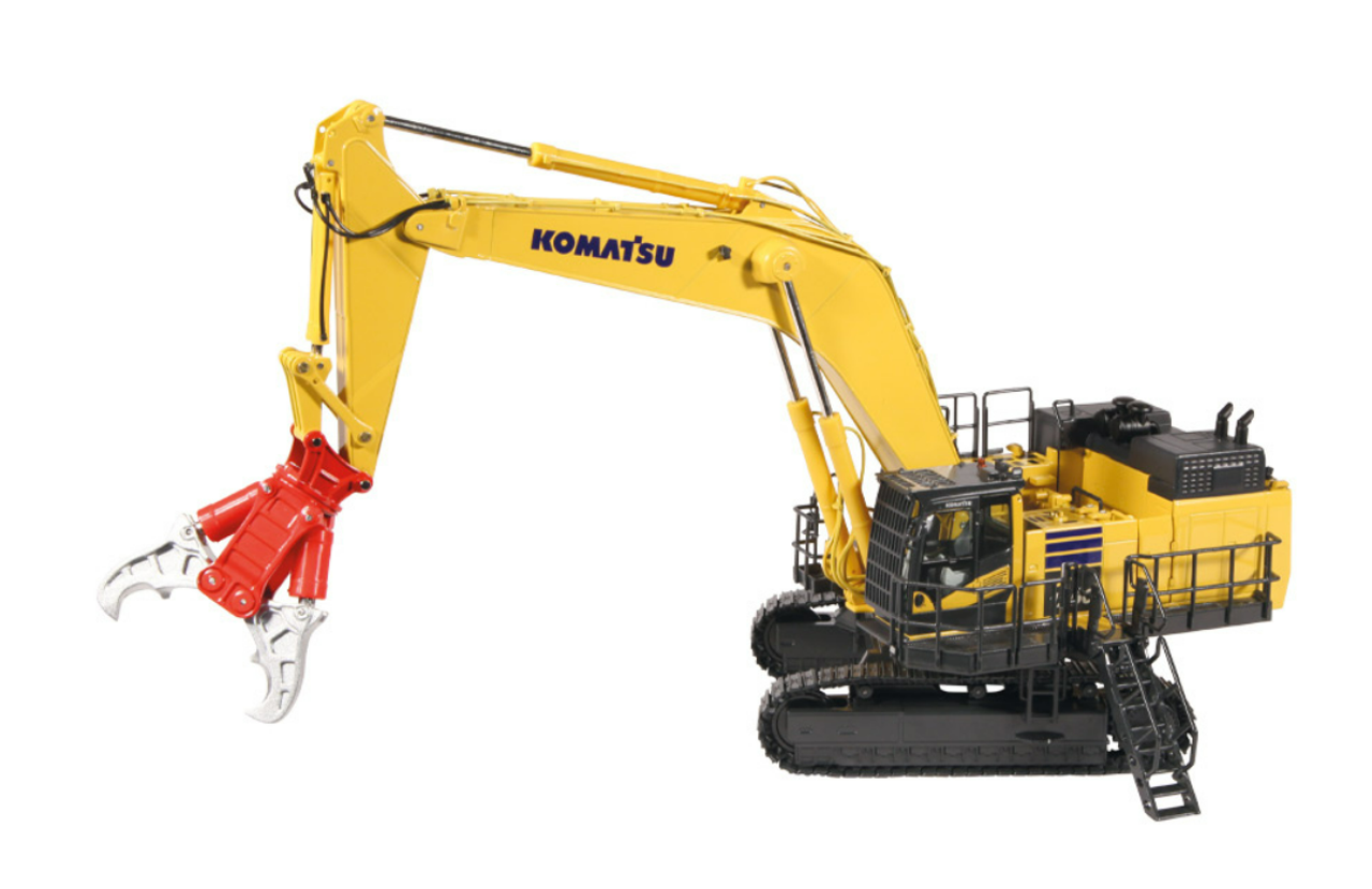 1/50 NZG Komatsu PC1250 Excavator with Demolition Equipment Diecast Model