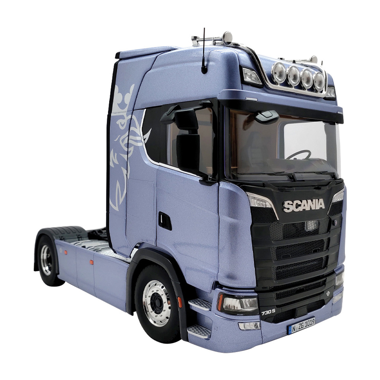 1/18 NZG Scania V8 730S 4x2 (Fiction Blue) Diecast Car Model