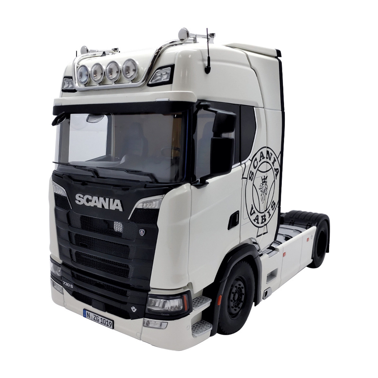 【限定SALE人気】NZG 1/18 Scania V8 730S white　スカニア　トランスポーター　キャリアカー 建設車両、作業車