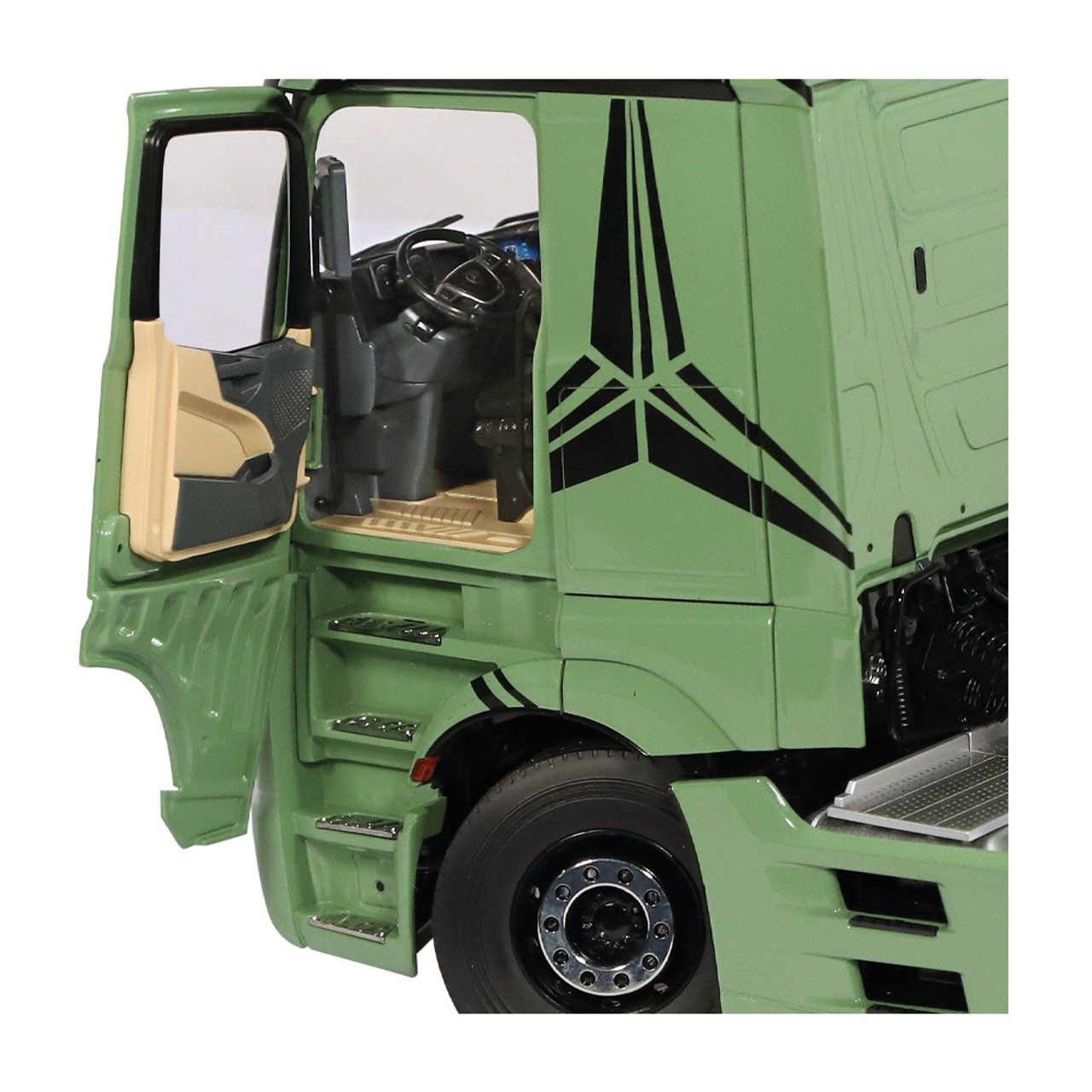 1/18 NZG Mercedes-Benz Actros GigaSpace 4x2 (Olive Green with Star) with Lighting Diecast Car Model