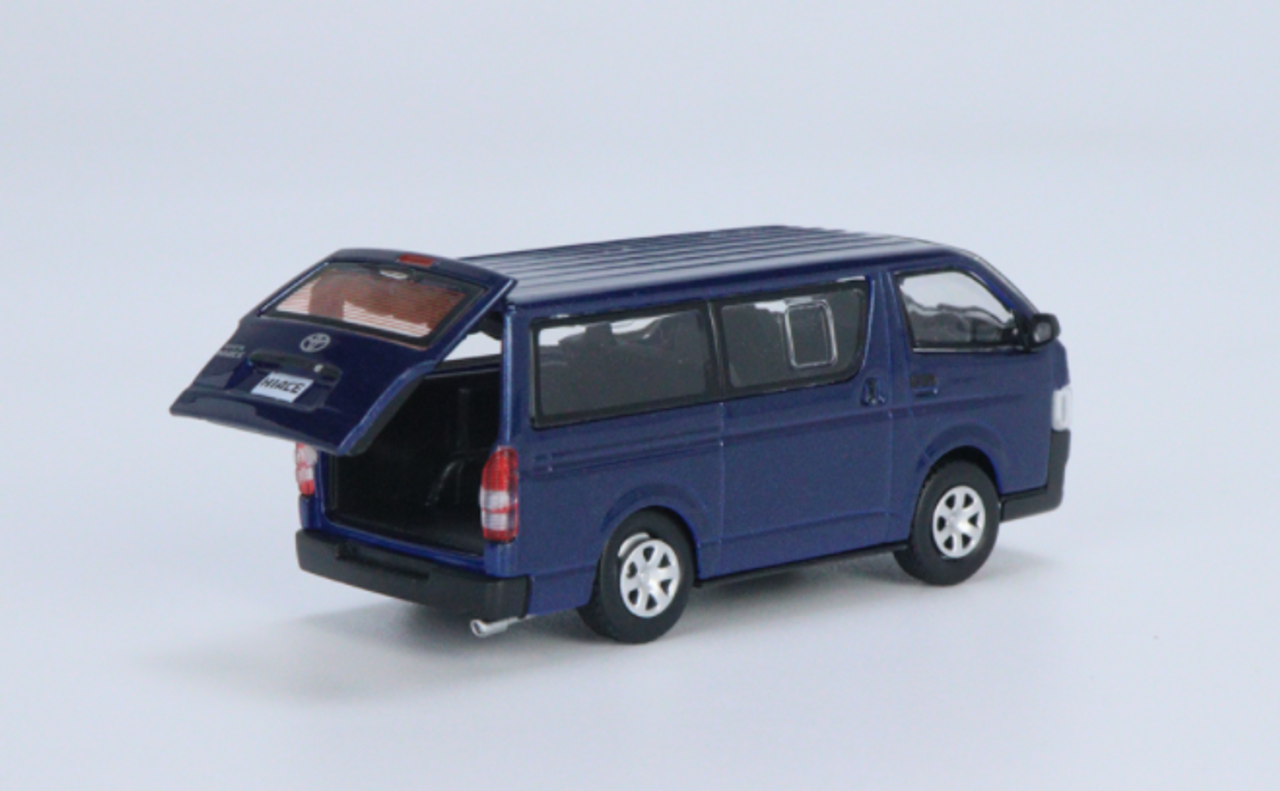  1/64 BM Creations Toyota 2015 Hiace KDH200V Dark Navy Diecast Car Model