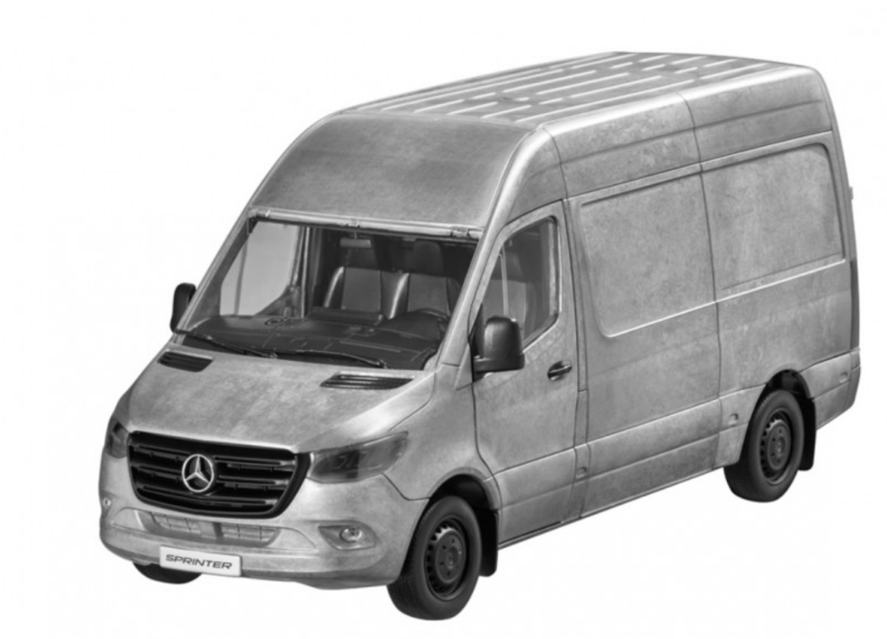 1/18 Dealer Edition 2018 Mercedes-Benz Sprinter Van Rugged Edition (Silver Grey) Diecast Car Model