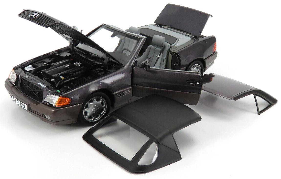 KK-Scale Mercedes Benz R129 SL500 Convertible & Hardtop Blue 1:18 - Ne