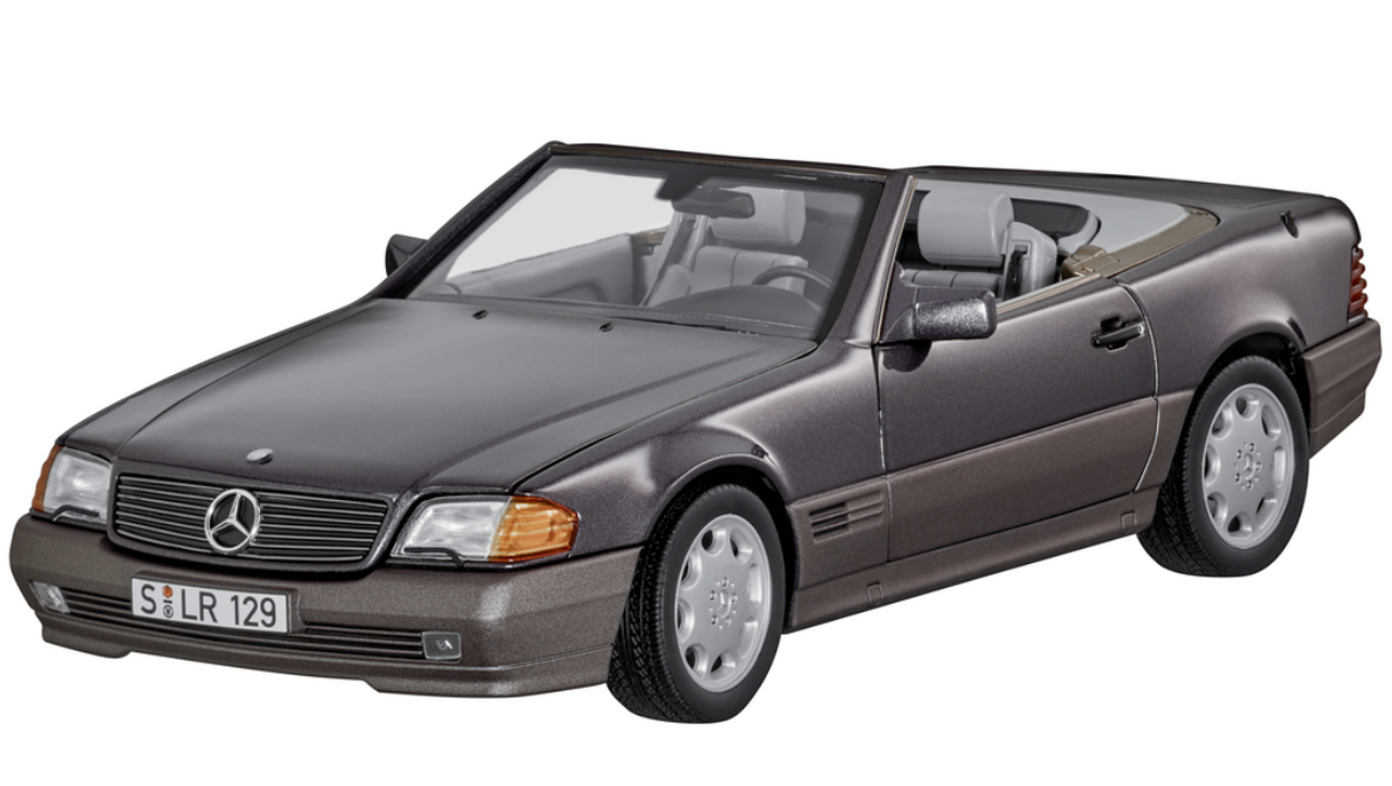 1/18 Dealer Edition 1989-1995 Mercedes-Benz 500 SL (R129) Roadster (Bornit Metallic Grey) Diecast Car Model