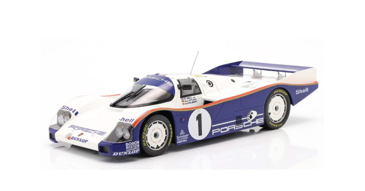 1/18 Norev 1986 Porsche 962C #1 Winner 24h LeMans Derek Bell, Hans-Joachim Stuck, Al Holbert Diecast Car Model