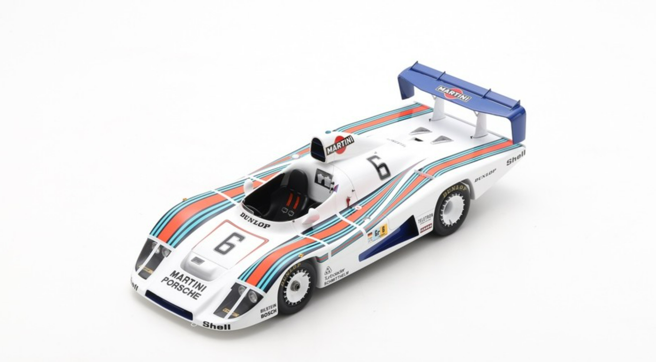 1/18 Spark 1978 Porsche 936/78 #6 2nd 24h LeMans Martini Racing Porsche System Bob Wollek, Jürgen Barth, Jacky Ickx Resin Car Model