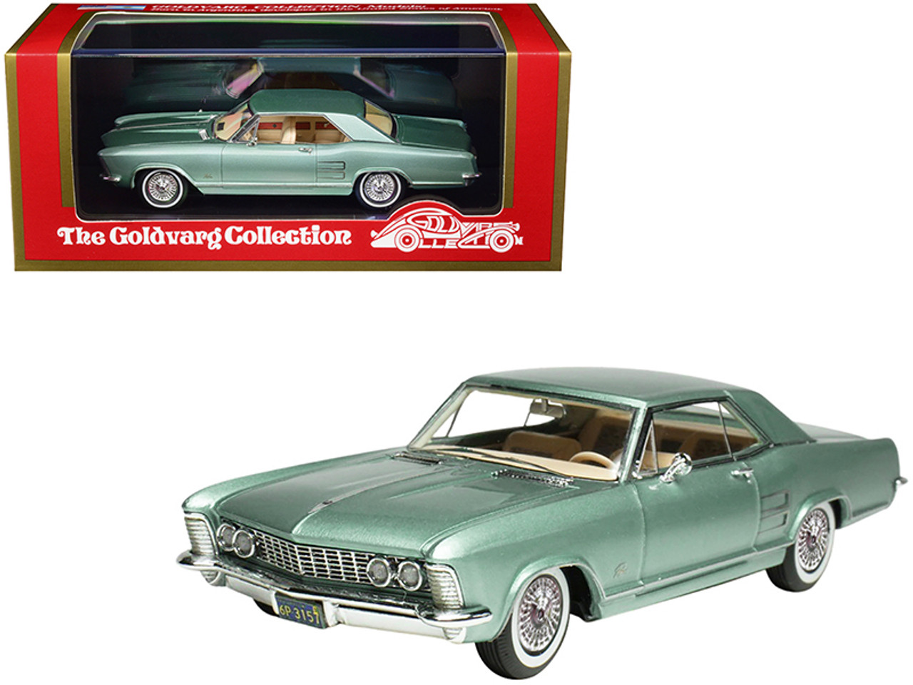 1963 Buick Riviera Light Teal Mist Metallic Limited Edition to 250 pieces Worldwide 1/43 Model Car by Goldvarg Collection