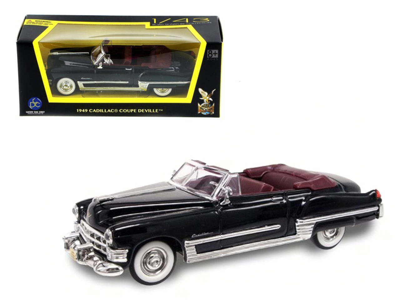 1949 Cadillac Coupe DeVille Convertible Black 1/43 Diecast Model Car by  Road Signature