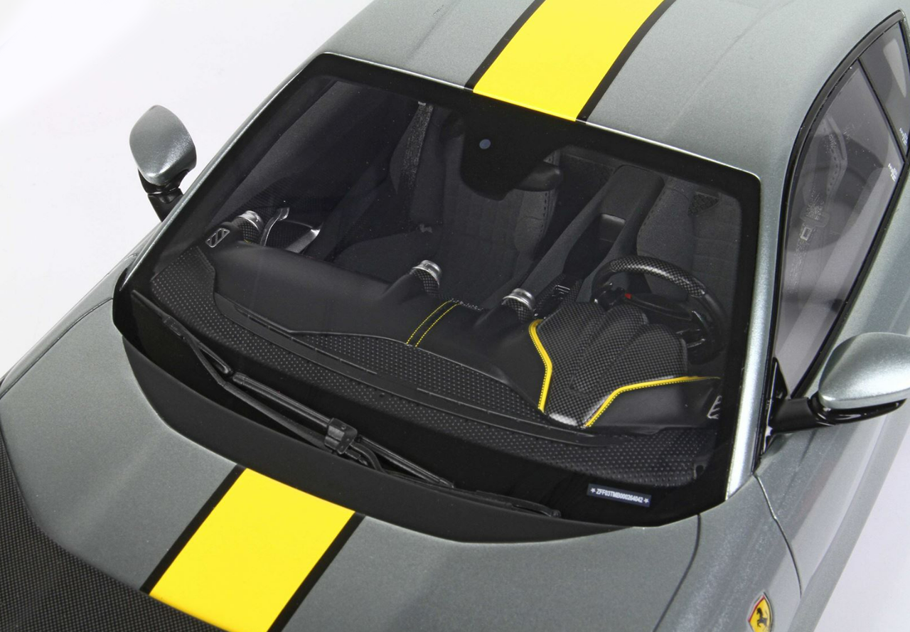 1/12 BBR Ferrari 812 Competizione (Grey with Yellow Stripe) Resin Car Model Limited 212 Pieces