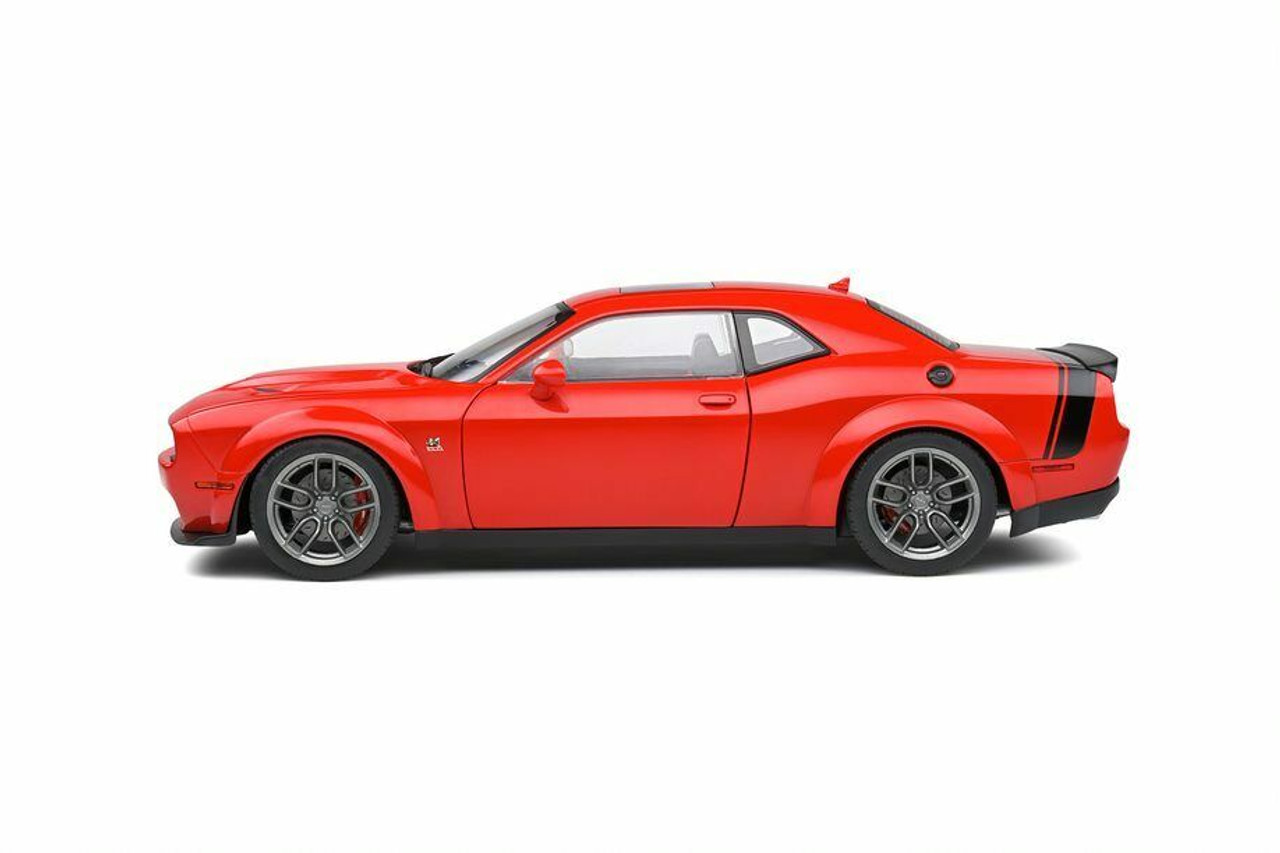 1/18 Solido Dodge Challenger R/T 392 Scat Pack Widebody with Sunroof (Red with Black Tail Stripe) Diecast Car Model