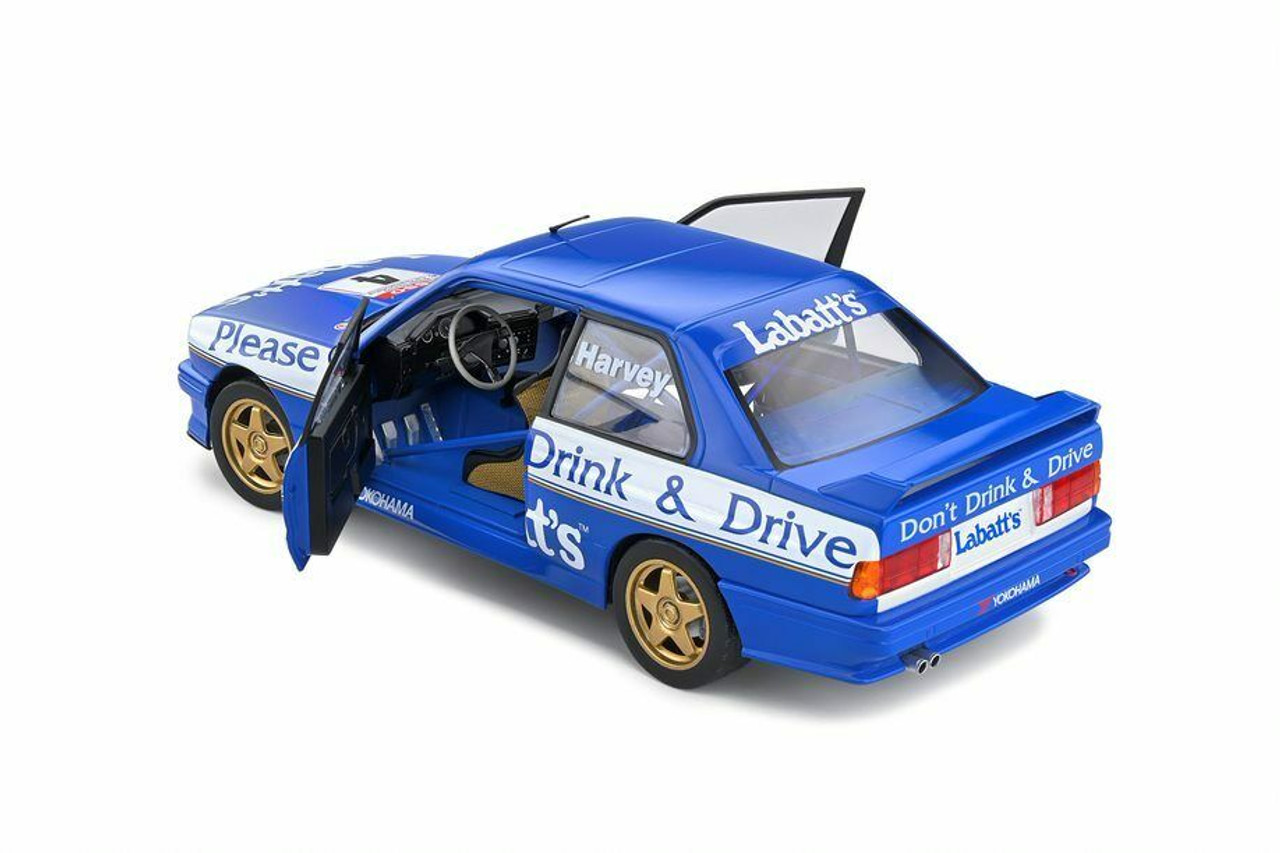 1/18 Solido 1991 BMW M3 (E30) #4 BTCC BMW Team Labatt's Tim Harvey Diecast Car Model