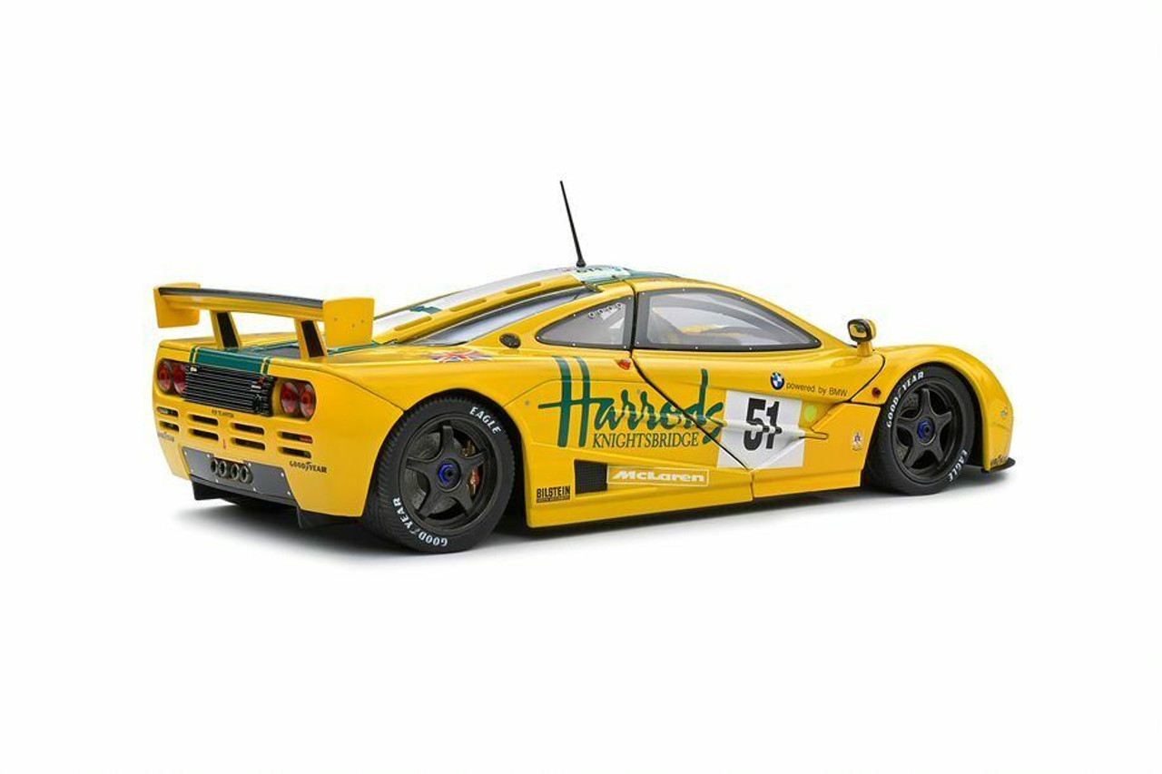 1/18 Solido 1995 McLaren F1 GTR #51 3rd 24h LeMans Harrods Mach One Racing  Andy Wallace, Derek Bell, Justin Bell Diecast Car Model