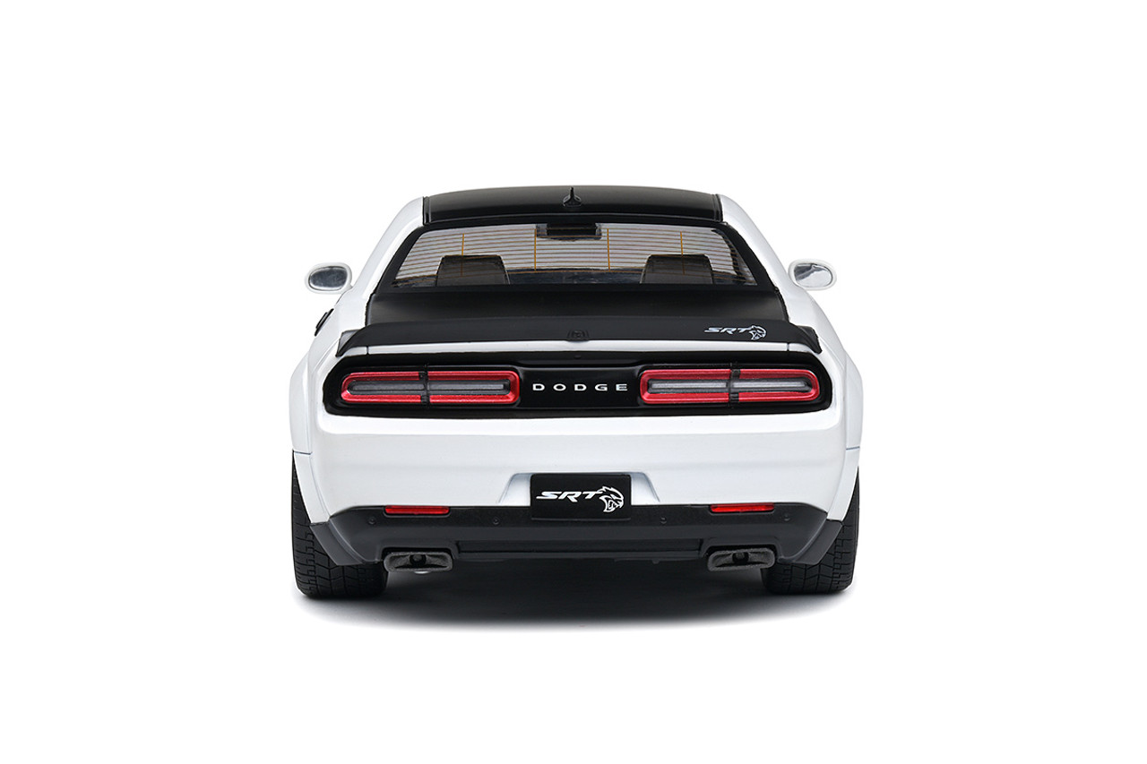 1/18 Solido 2020 Dodge Challenger SRT Hellcat Redeye (White with Black Hood) Diecast Car Model