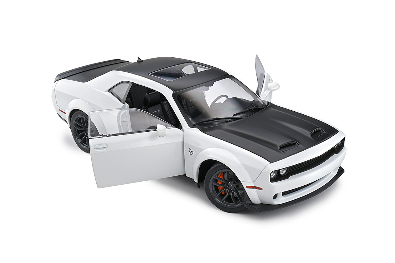 1/18 Solido 2020 Dodge Challenger SRT Hellcat Redeye (White with Black Hood) Diecast Car Model