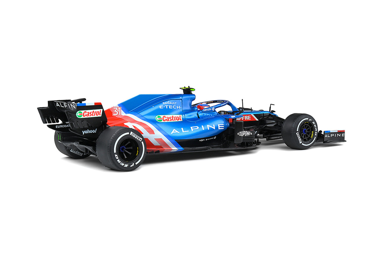 1/18 Solido 2021 Esteban Ocon Alpine A521 #31 7th Portugal GP Formula 1 Diecast Car Model