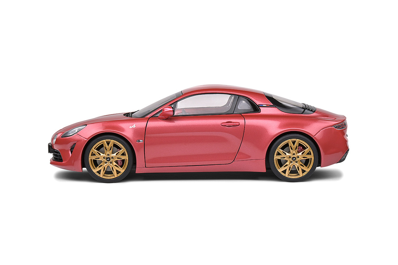 1/18 Solido 2021 Renault Alpine A110S Pure Color Edition (Rose Bruyere Red) Diecast Car Model