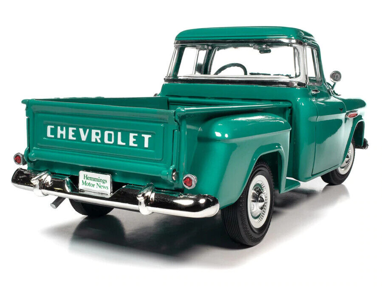 1/18 Auto World 1957 Chevrolet Chevy 3100 Stepside Pickup Truck Ocean Green  