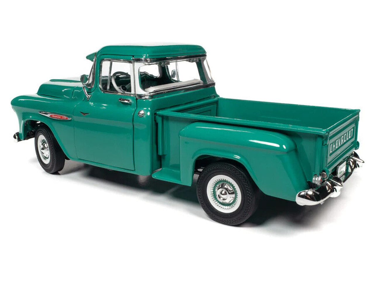 1/18 Auto World 1957 Chevrolet Chevy 3100 Stepside Pickup Truck Ocean Green "Hemmings Motor News" Magazine Cover Car (August 2016) Diecast Car Model