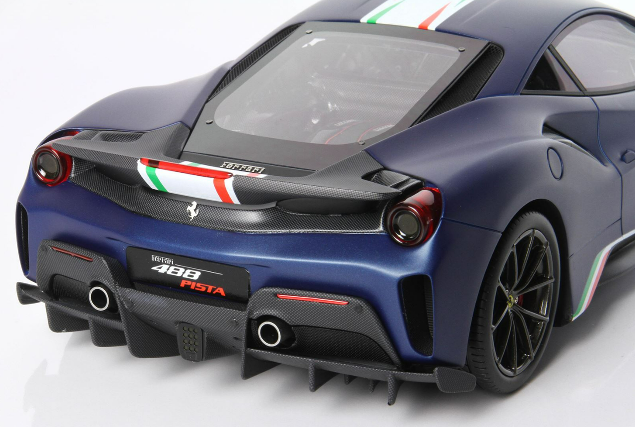 1/18 BBR Ferrari 488 Pista Piloti #73 (Matt Abu Dhabi Blue) Resin Car Model Limited 40 Pieces