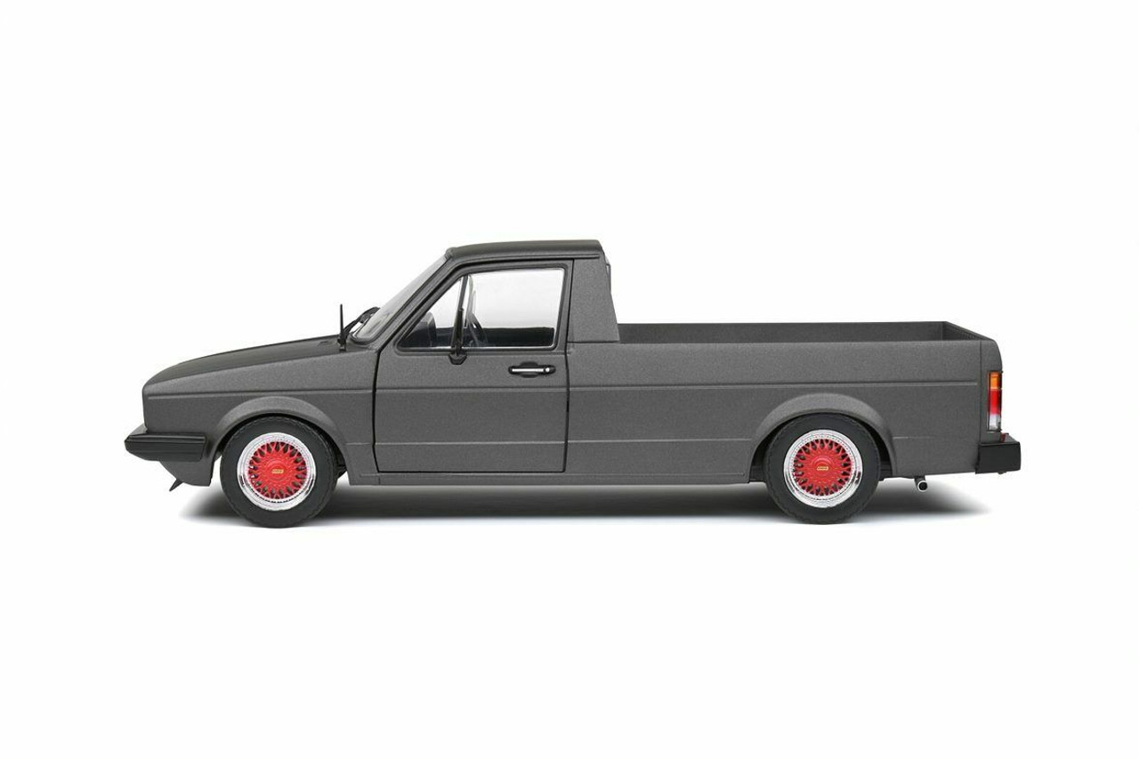 1/18 Solido 1982 Volkswagen VW Caddy MK1 Custom II (Matte Dark Grey) Diecast Car Model