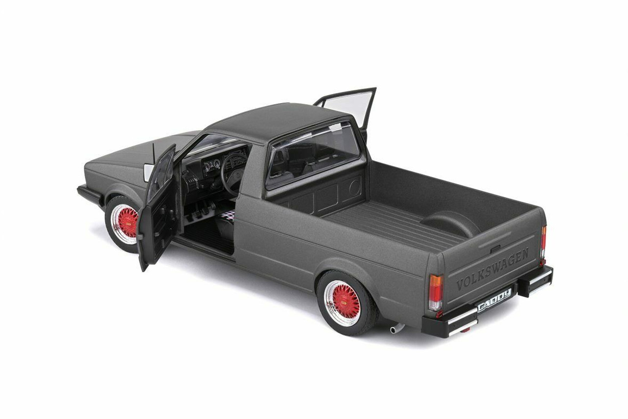 1/18 Solido 1982 Volkswagen VW Caddy MK1 Custom II (Matte Dark Grey) Diecast Car Model