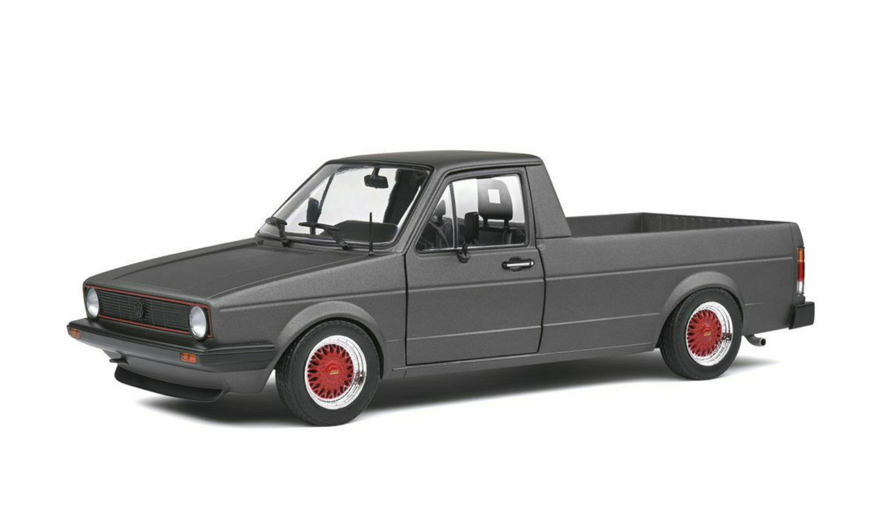 1/18 Solido 1982 Volkswagen VW Caddy MK1 Custom II (Matte Dark Grey) Diecast Car Model