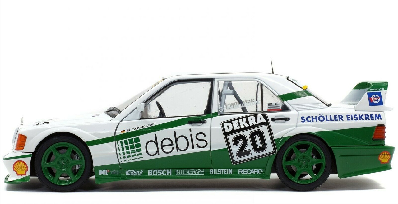 1/18 Solido 1991 Mercedes-Benz 190E Evo2 #20 DTM Zakspeed Racing Michael Schumacher Diecast Car Model