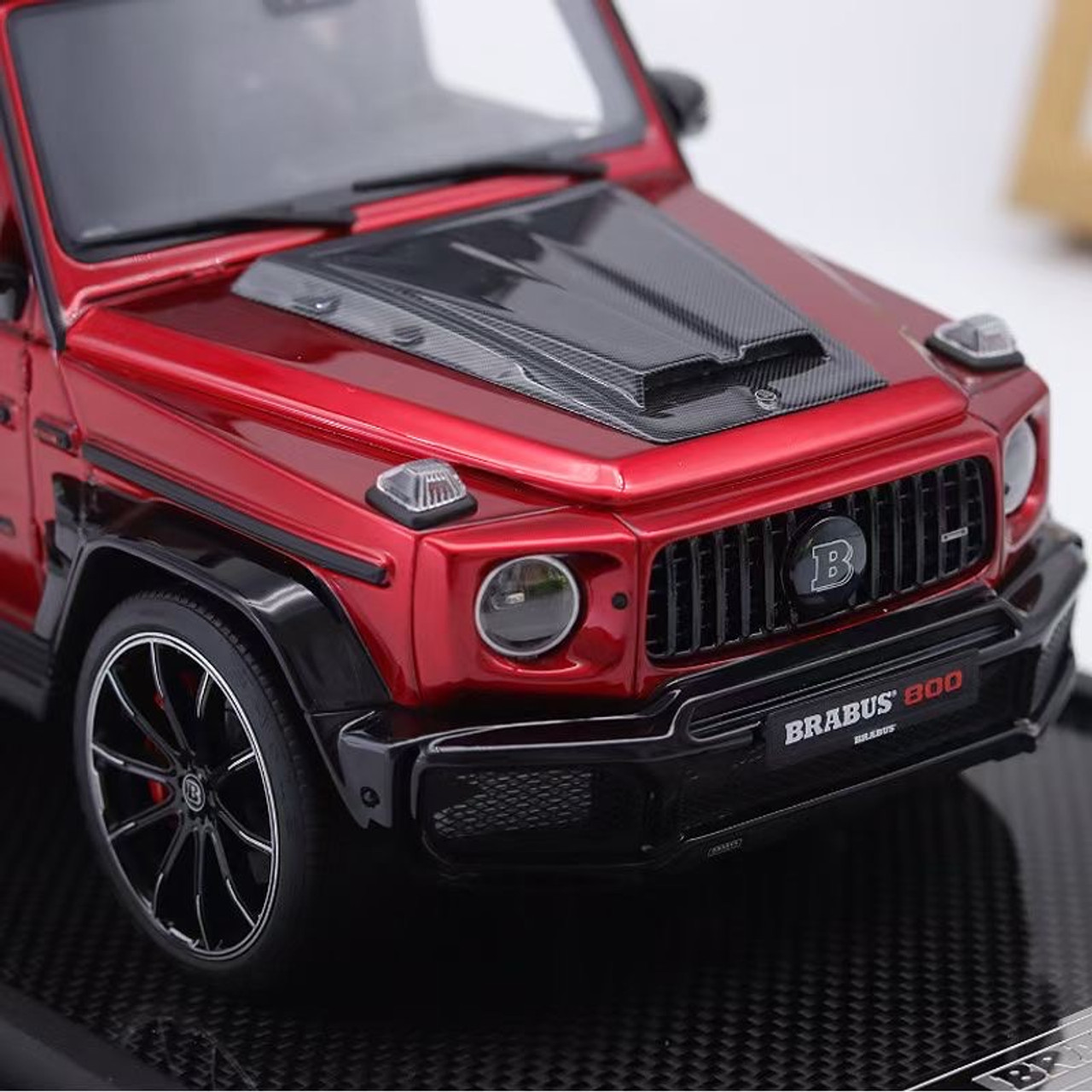 1/18 Motorhelix Mercedes-Benz Mercedes G-Class G63 AMG Brabus 800 (Metallic Red) Resin Car Model Limited 99 Pieces