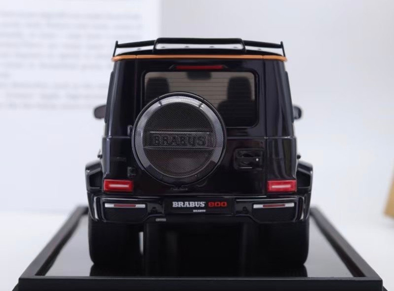 1/18 Motorhelix Mercedes-Benz Mercedes G-Class G63 AMG Brabus 800 (Metallic Black with Gold Wheels & Accent) Resin Car Model Limited 99 Pieces