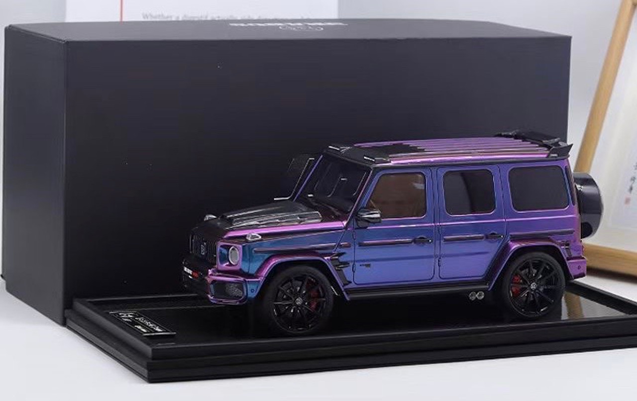 1/18 Motorhelix Mercedes-Benz Mercedes G-Class G63 AMG Brabus 800 (Holographic Purple) Resin Car Model Limited 99 Pieces