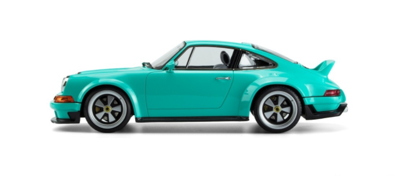 1/18 POPRACE Porsche 911(964) Singer DLS Tiffany Blue Resin with Base and display case Resin Car Model