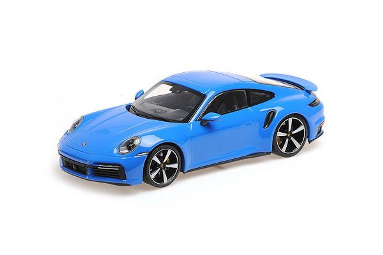 1/18 Minichamps 2021 Porsche 911 (992) Turbo S (Blue) Diecast Car Model