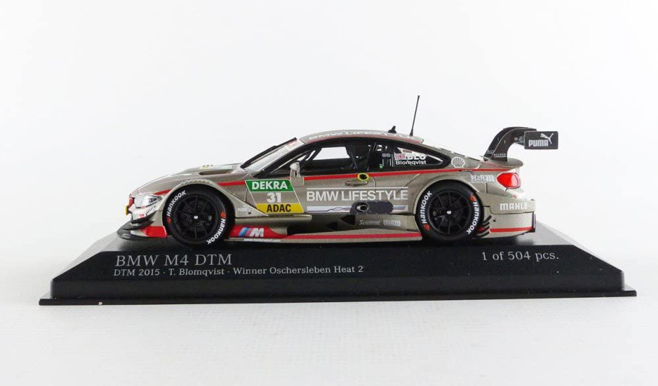 1/43 Minichamps 2015 BMW M4 DTM #31 DTM BMW Team RBM Tom Blomqvist Diecast Car Model