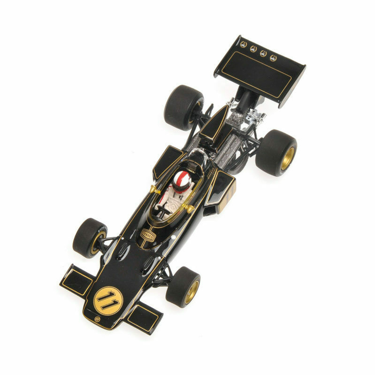 1/43 Minichamps 1972 Lotus 72 #11 USA GP Formula 1 John Player Team Lotus Dave Walker Diecast Car Model