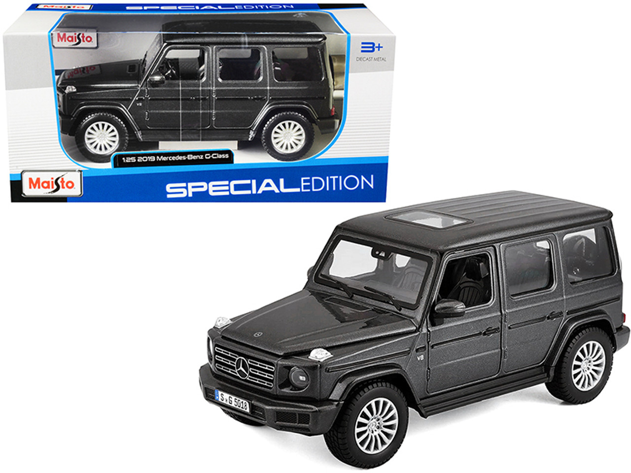 1/24 Maisto 2019 Mercedes Benz G-Class with Sunroof (Dark Gray Metallic) Diecast Car Model