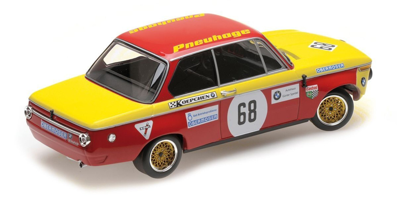 1/18 Minichamps 1970 BMW 2002 #68 Price of the Nations Hockenheim Autohaus Speidel Jörg Obermoser Diecast Car Model