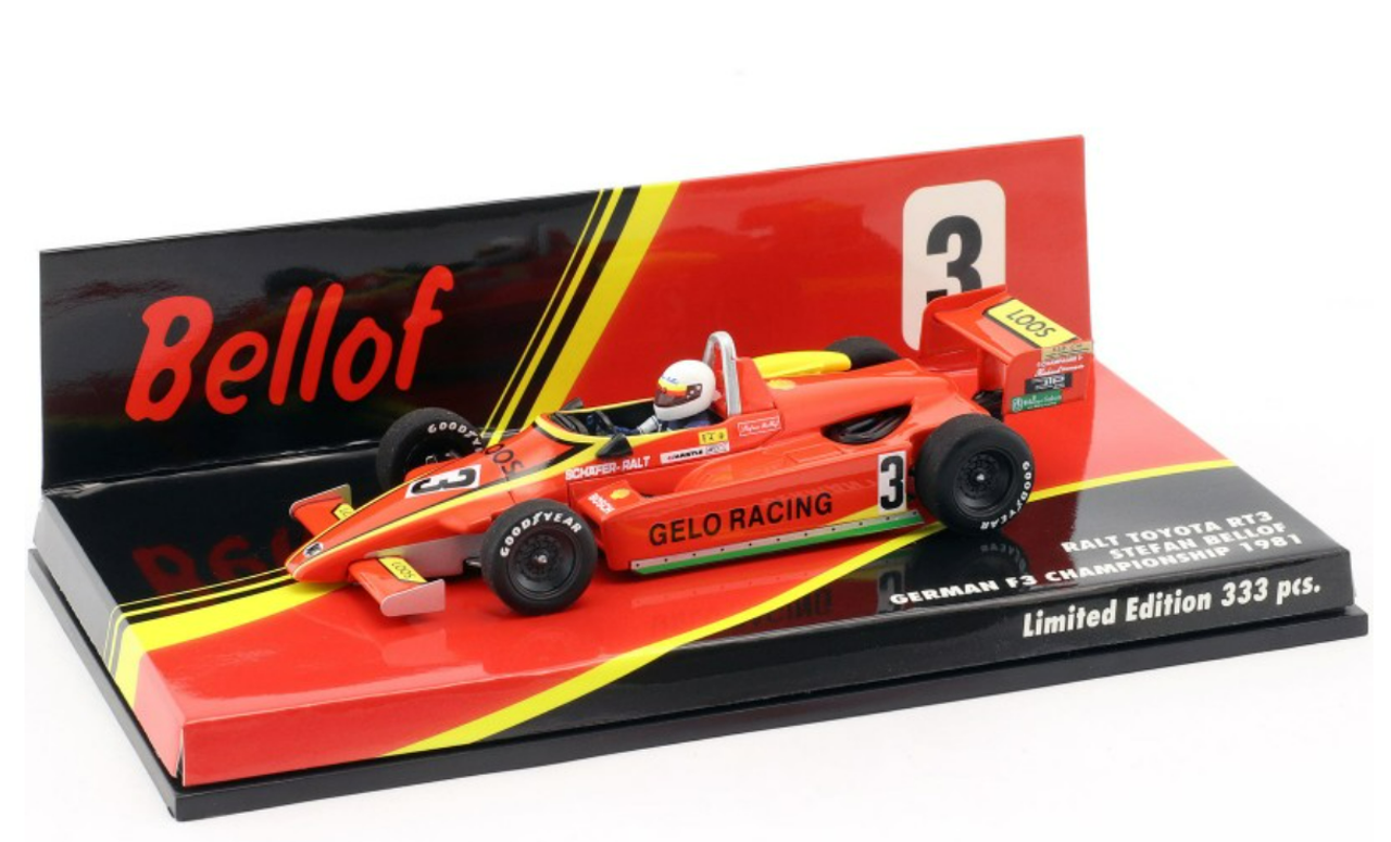 1/43 Minichamps 1981 Stefan Bellof Ralt RT3 #3 Formula 3 Championship Diecast Car Model