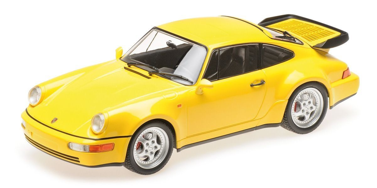 1/18 Minichamps 1990 Porsche 911 (964) Turbo (Yellow) Diecast Car