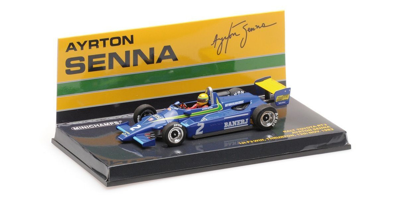 1/43 Minichamps 1982 Ayrton Senna Ralt Toyota RT3 #2 1st F3 Win Thruxton Diecast Car Model