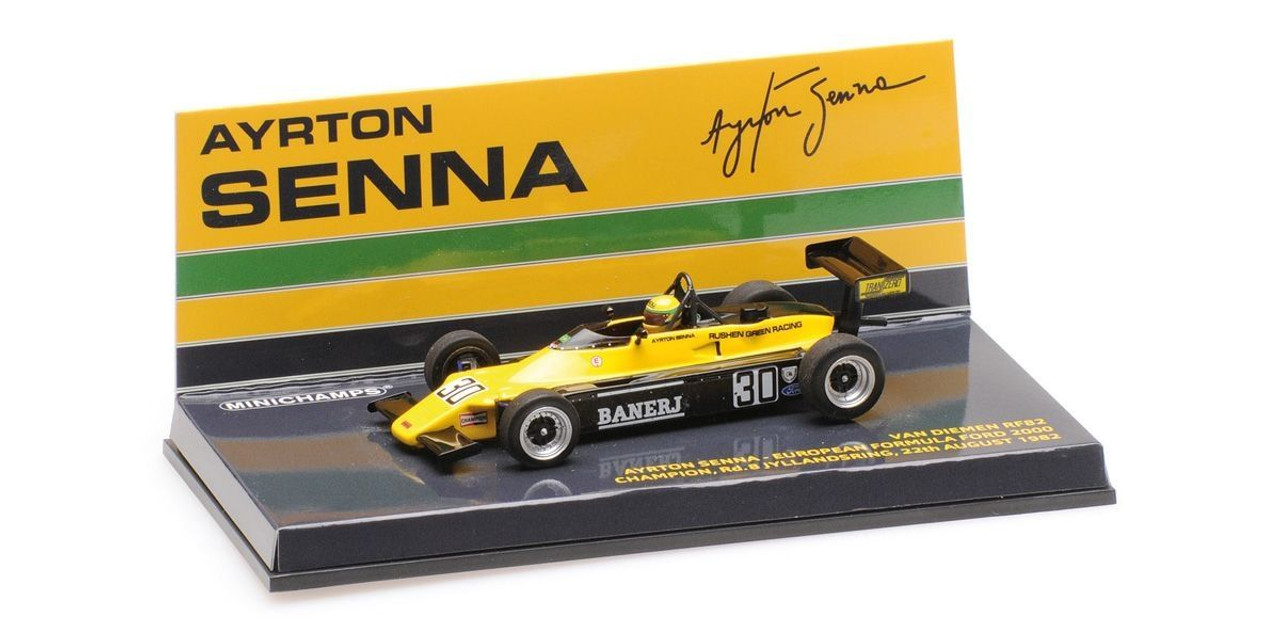 1/43 Minichamps 1982 Ayrton Senna Van Diemen RF82 #30 Europe Formula Ford 2000 champion Diecast Car Model