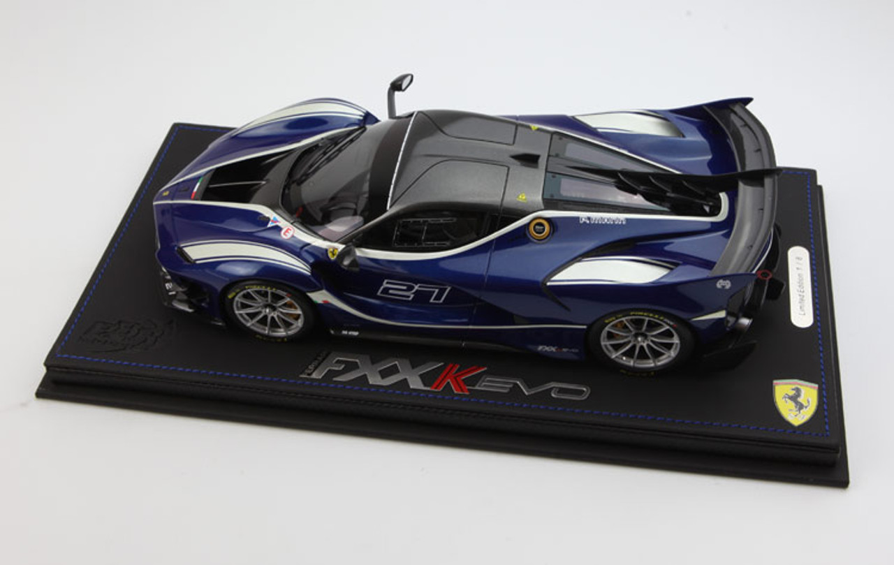 1/18 BBR Ferrari LaFerrari FXXK EVO BlueTourDeFrance Car No.27 #27 Enclosed Resin Model Limited 8