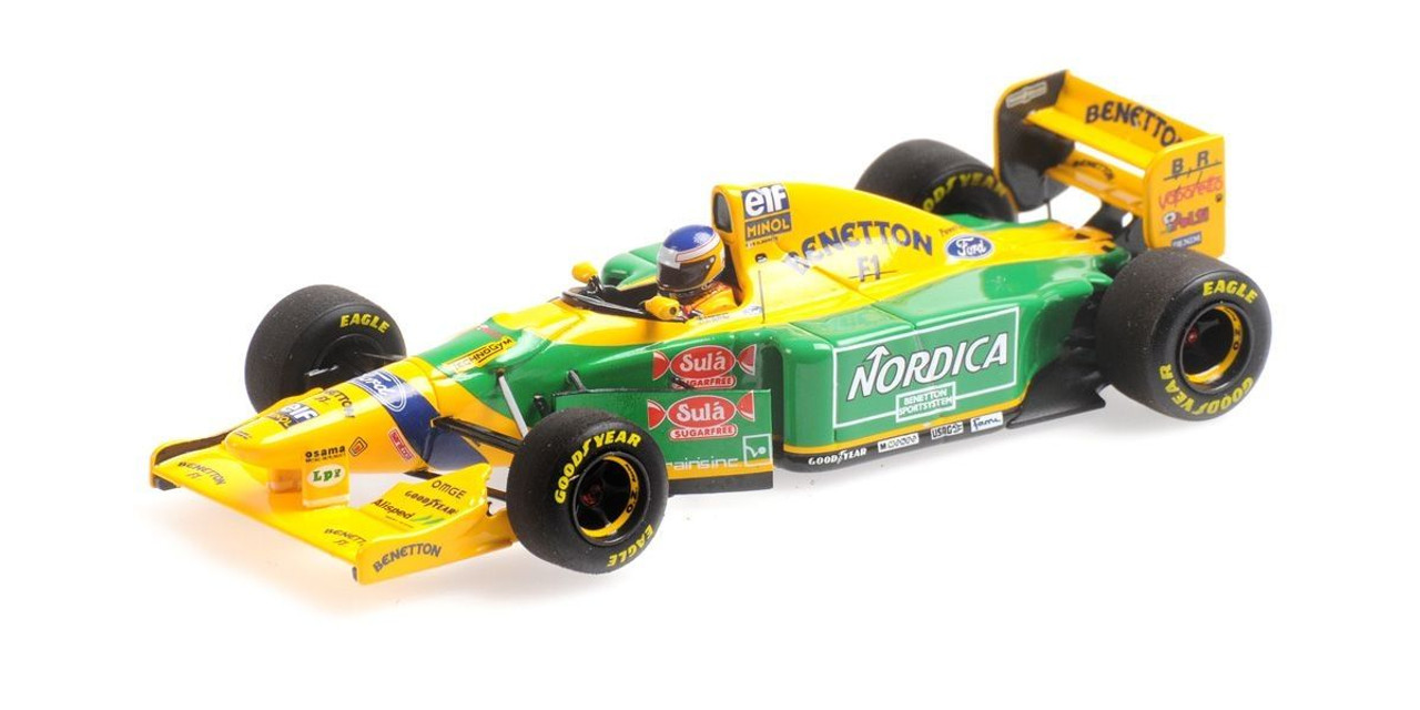 1/43 Minichamps 1993 Camel Benetton Ford B193B F1 Testing Barcelona Michele Alboreto Car Model