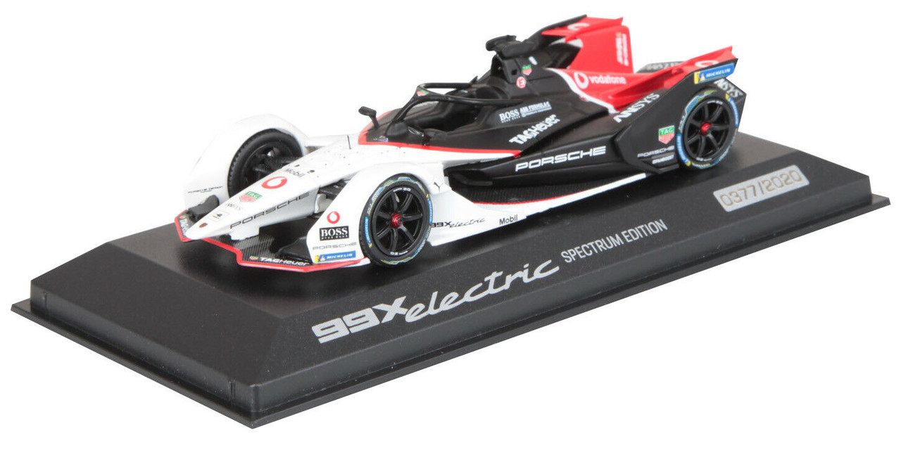 1/43 Dealer Edition 2019 2020 Porsche 99X Electric Formula E TAG Heuer Porsche Formula E Team Neel Jani, André Lotterer Car Model