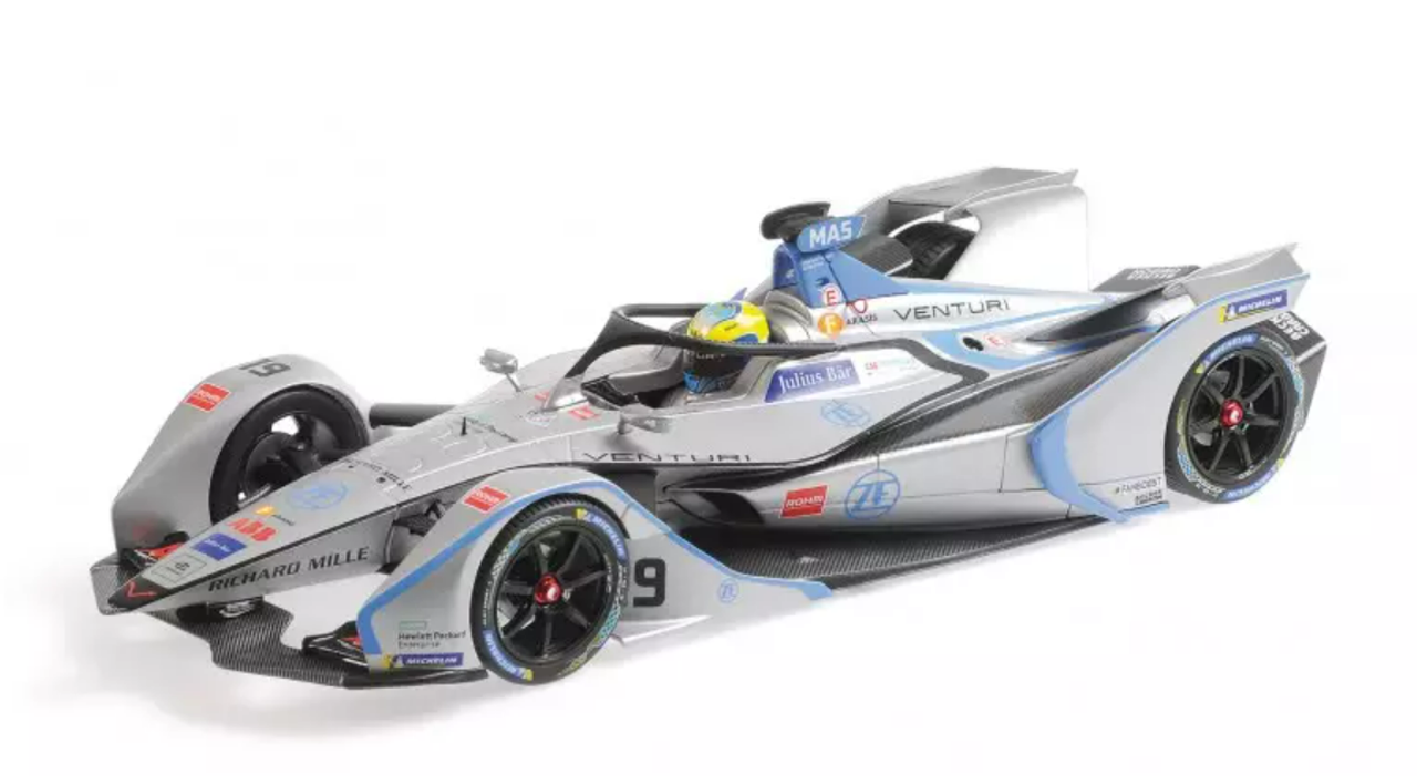 1/18 Minichamps 2018 2019 Felipe Massa Venturi VFE05 #19 Formula E Season 5 Car Model