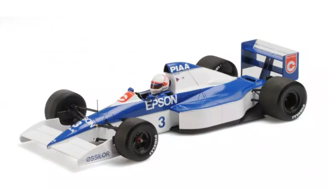 1/18 Minichamps 1990 Satoru Nakajima Tyrrell 018 #3 6th United States GP Formula 1 Car Model